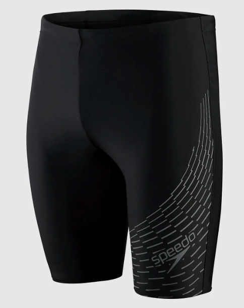 Speedo Men's Medley Logo Jammer - Black/Grey