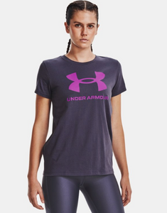 Under Armour Women's Sportstyle Graphic Short Sleeve - Tempered Steel (558)