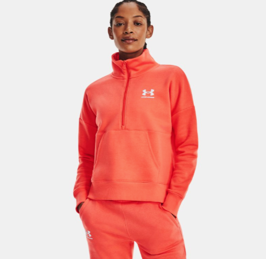 Under Armour Women's Rival Fleece ½ Zip - After Burn  (877)