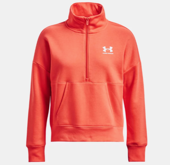 Under Armour Women's Rival Fleece ½ Zip - After Burn  (877)