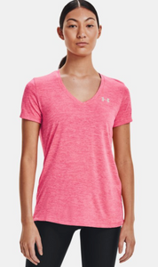 Under Armour Women's Tech Twist V-Neck T-Shirt - Cerise (655