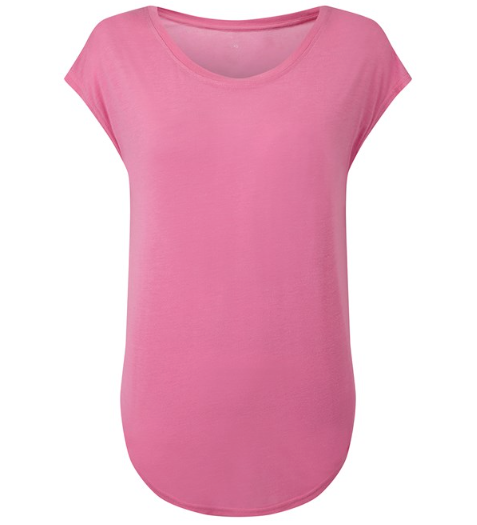 TriDri Women's yoga cap sleeve top - Candy Pink