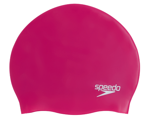Speedo Plain Moulded Silicone Swimming Cap - Pink